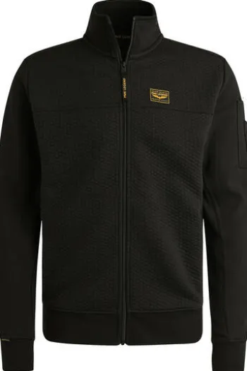 PME LEGEND Sweat Jacke jaquard interlock sweat black