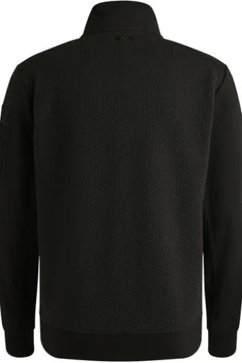 PME LEGEND Sweat Jacke jaquard interlock sweat black