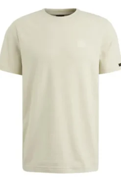 PME LEGEND T-Shirt Jacquard Stripes bone white Regular Fit