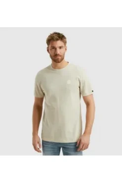 PME LEGEND T-Shirt Jacquard Stripes bone white Regular Fit