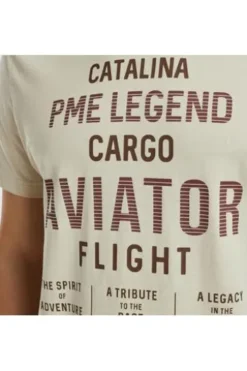 PME LEGEND T-Shirt r-neck jersey bone white Regular Fit