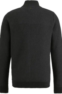 PME Legend Zip jacket cotton structure Strickjacken black onyx