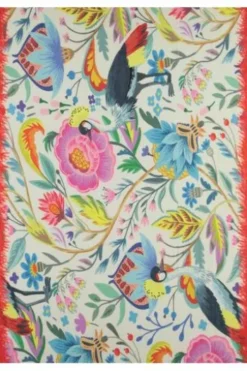 P-MODEKONTOR Schal blau im floralen Dessin