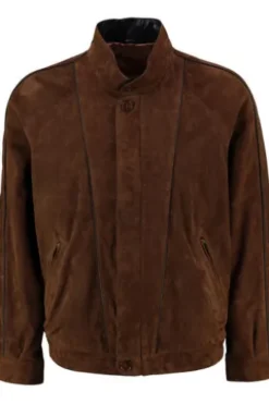 POLAR LEATHER Leder-Blouson braun edelstes Ziegenveloursleder
