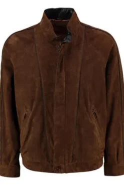 POLAR LEATHER Leder-Blouson braun edelstes Ziegenveloursleder