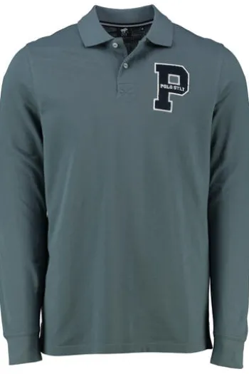 POLO SYLT Langarm Polo Shirt blau
