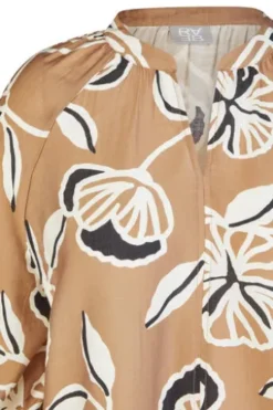 RABE Bluse mandel geblümt 3/4-Arm