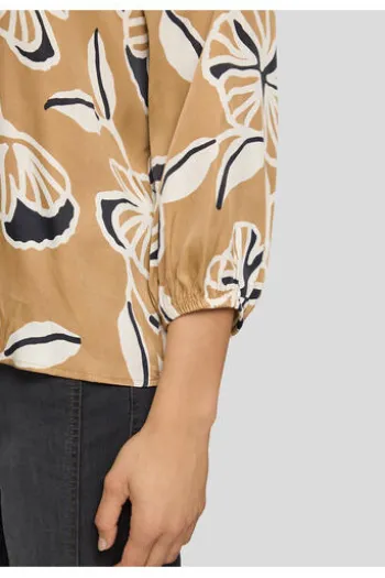 RABE Bluse mandel geblümt 3/4-Arm