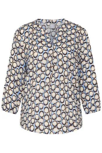 RABE Bluse schoko gemustert 3/4-Arm