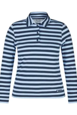 RABE Polo-Shirt pazifik gestreift Langarm