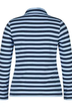 RABE Polo-Shirt pazifik gestreift Langarm