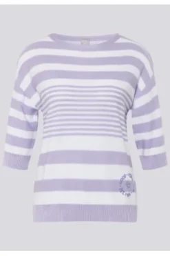RABE Pullover flieder gestreift Kurzarm
