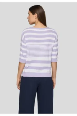 RABE Pullover flieder gestreift Kurzarm