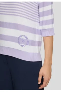 RABE Pullover flieder gestreift Kurzarm