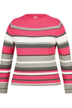 RABE Pullover malve gestreift