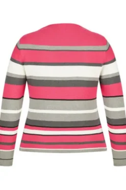 RABE Pullover malve gestreift