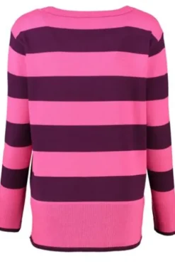 RABE Pullover malve gestreift