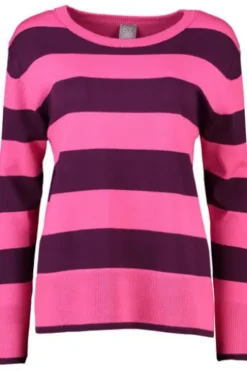 RABE Pullover malve gestreift