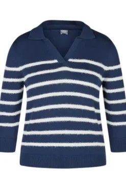 RABE Pullover pazifik gestreift