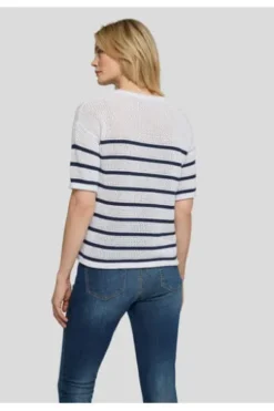 RABE Pullover weiß gestreift