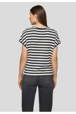 RABE Shirt alabaster gemustert Kurzarm