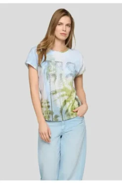 RABE Shirt himmelblau gemustert