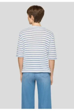 RABE Shirt himmelblau gestreift Kurzarm