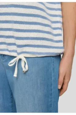 RABE Shirt himmelblau gestreift Kurzarm