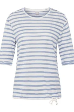 RABE Shirt himmelblau gestreift Kurzarm