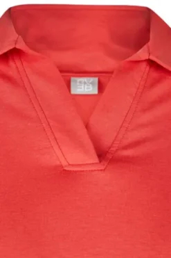 RABE Shirt koralle 3/4-Arm mit Polokragen