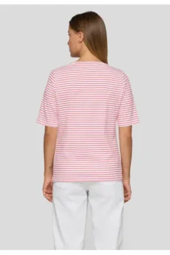 RABE Shirt koralle gestreift mit Frontprint