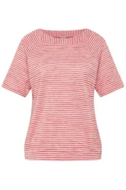RABE Shirt koralle gestreift im soften Feinstrick