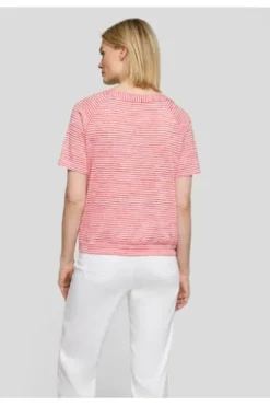 RABE Shirt koralle gestreift im soften Feinstrick