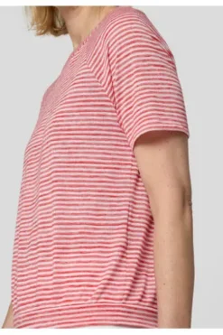 RABE Shirt koralle gestreift im soften Feinstrick