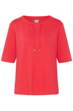 RABE Shirt koralle in softer Piqué-Struktur