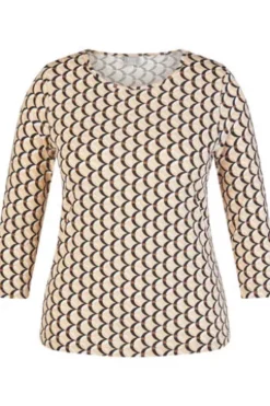 RABE Shirt mandel gemustert 3/4-Arm