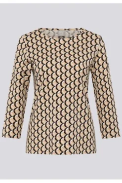 RABE Shirt mandel gemustert 3/4-Arm
