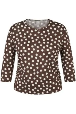 RABE Shirt mokka gepunktet 3/4-Arm