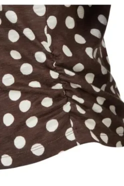RABE Shirt mokka gepunktet 3/4-Arm