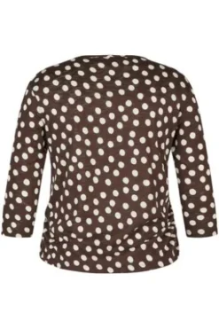 RABE Shirt mokka gepunktet 3/4-Arm
