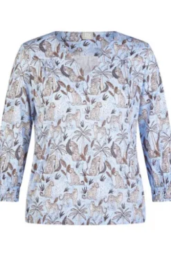 RABE Shirt ozean gemustert 3/4-Arm