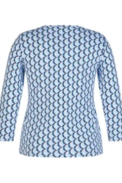 RABE Shirt pastellblau gemustert 3/4-Arm