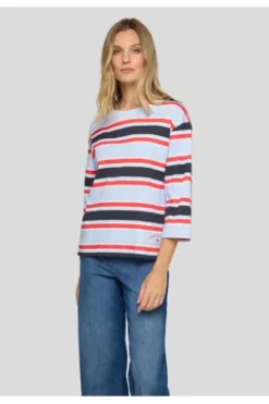 RABE Shirt pastellblau gestreift 3/4-Arm