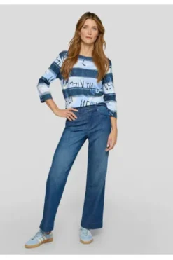 RABE Shirt pastellblau gestreift 3/4-Arm