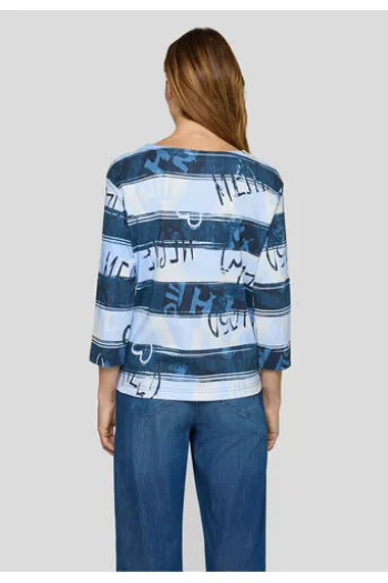 RABE Shirt pastellblau gestreift 3/4-Arm