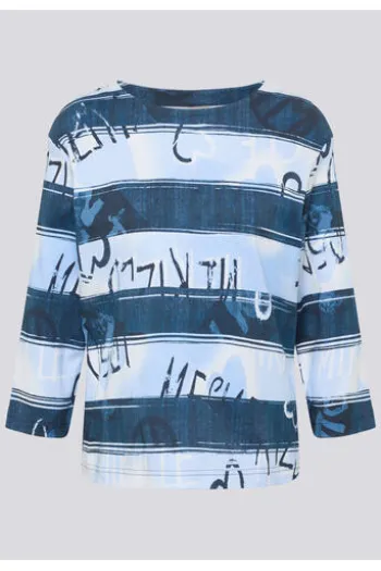 RABE Shirt pastellblau gestreift 3/4-Arm