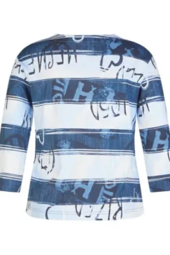 RABE Shirt pastellblau gestreift 3/4-Arm