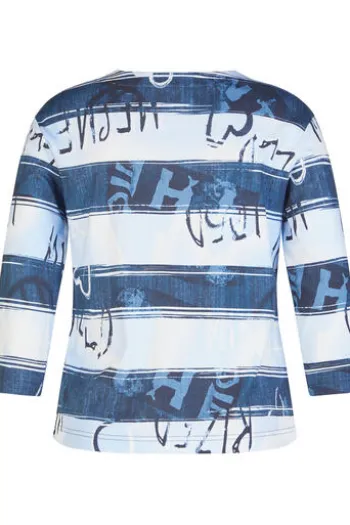 RABE Shirt pastellblau gestreift 3/4-Arm