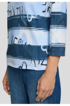RABE Shirt pastellblau gestreift 3/4-Arm