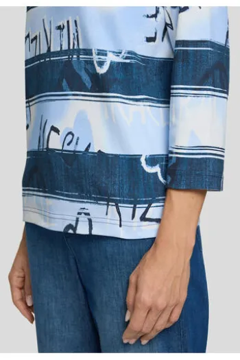 RABE Shirt pastellblau gestreift 3/4-Arm